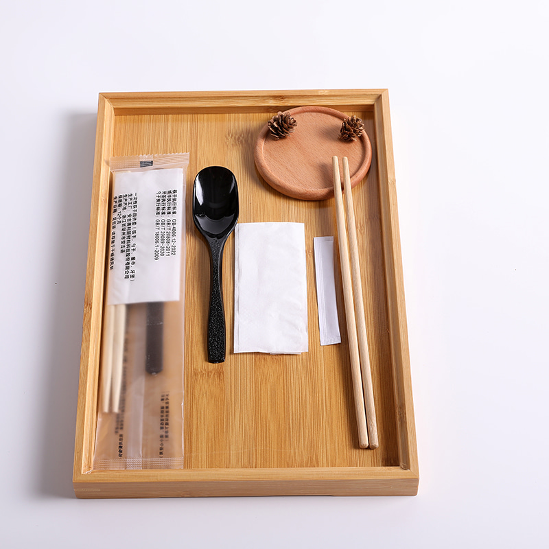 Bamboo Chopsticks IV-Pice Cum Mea Cochleari Frosted composita film Set